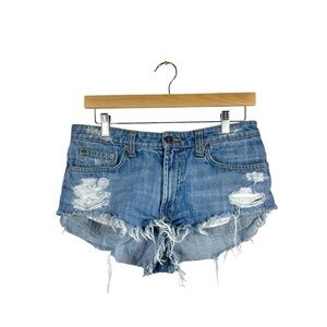 LF Carmar Women’s Mogan Distressed Denim Cutoff Shorts Size 28